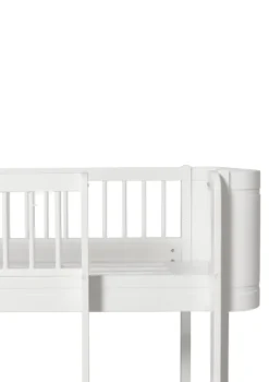 halbhohes Hochbett 'Wood Mini+' weiß 162 x 68 cm