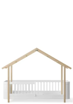 Hausbett 'Wood Mini+' Weiß / Eiche 162 x 68 cm