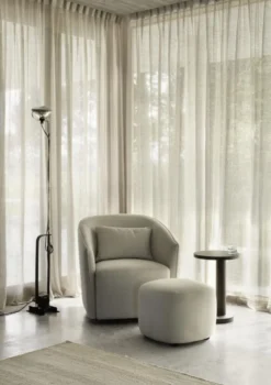 Hocker 'Gomi' Mohair Beige