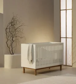 2-in-1 Babybett Bank 'Mood' Weiß 140 x 70 cm
