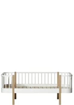 Junior Bettsofa 'Wood Original' Weiß / Eiche 160 x 90 cm
