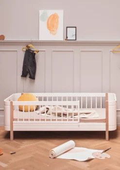 Juniorbett 'Wood Mini+' weiß / Eiche 162 x 68 cm