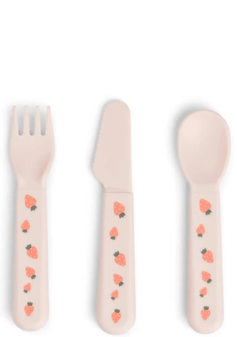 Kinderbesteck-Set 'Foodie' Tiny farm rosa