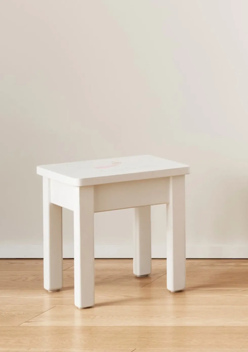 Kinderhocker weiß handbemalt