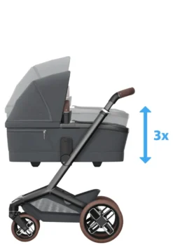 Kinderwagen-Set 'Fame' Moon Graphite