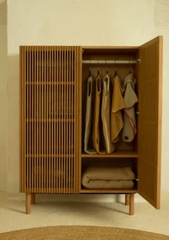 Kleiderschrank 2-türig 'Hai No Ki' Natural Ash
