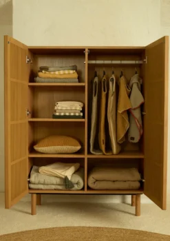 Kleiderschrank 2-türig 'Hai No Ki' Natural Ash
