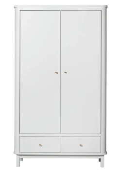 Kleiderschrank 'Wood' 2-türig weiss