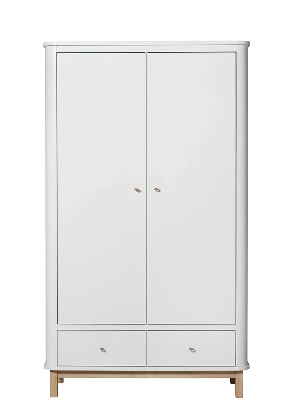 Kleiderschrank 'Wood' 2-türig weiss / Eiche