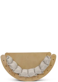 Kletterbogen Birke Natur inkl. Kissen Cord Creme Beige
