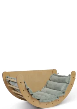 Kletterbogen Birke Natur inkl. Kissen Cord Salbei Grün