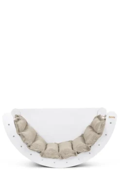 Kletterbogen Birke Weiß inkl. Kissen Cord Creme Beige