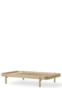 Lounger Bett 'Wood' Eiche 200 x 120 cm
