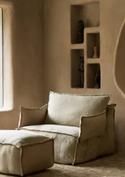 Lounge-Sessel 'Linen Lounger' Beige