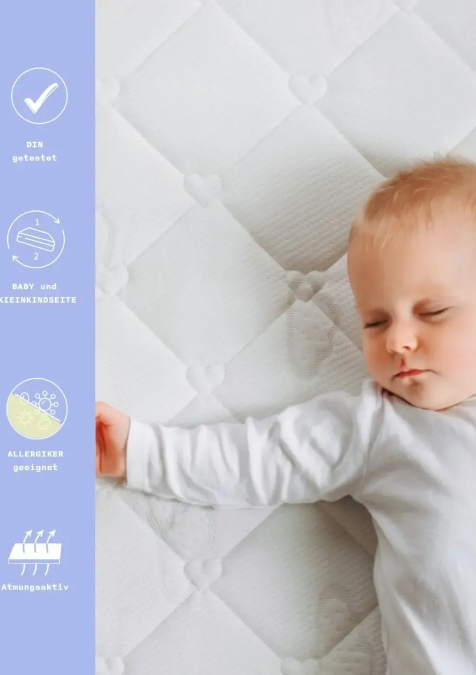 Matratze 'Polarstern' für 4-in-1 Babybett - Nani Berlin x Träumeland 112 x 60 cm