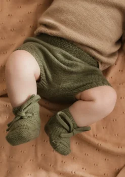 Merino Baby Booties Artichoke