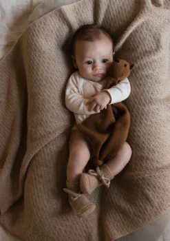 Merino Decke 'Dora' sand