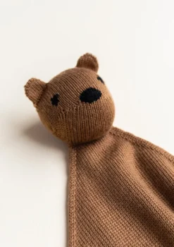 Merino Schmusetuch 'Teddy Tokki' Chocolate