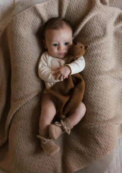 Merino Schmusetuch 'Teddy Tokki' Mocha