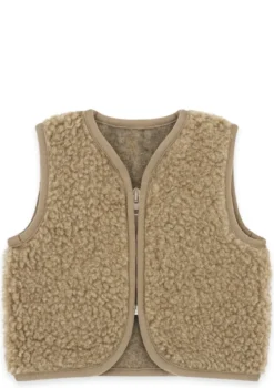 Merino Teddy Weste Essential Taupe
