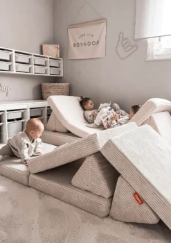 Mini Spielsofa Cord Creme Beige