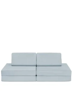 Mini Spielsofa Velours Arktis Blau