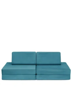Mini Spielsofa Velours Dino Türkis