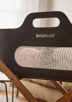 Moseskorb inkl. Ständer 'SnüzBaskit' Graphite / Walnuss