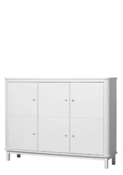 Multi-Schrank 'Wood' 3-türig weiss