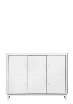 Multi-Schrank 'Wood' 3-türig weiss