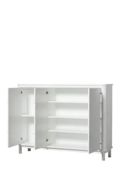 Multi-Schrank 'Wood' 3-türig weiss