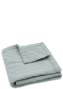 Musselin Decke Wiege 'Jacquard' Sea Green 100 x 75 cm
