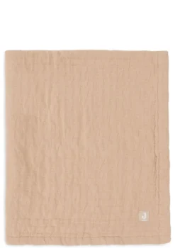 Musselin Decke Wiege 'Jacquard' Biscuit 100 x 75 cm