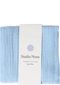 Musselin Mulltuch 'Swaddle Uni Medium' Light Blue 70 x 70 cm