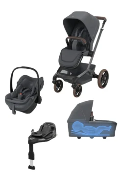 Newborn Travel Bundle 'Fame + Pebble Slide Pro' Moon Graphite
