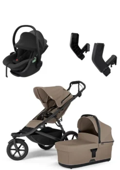 Newborn Travel Bundle 'Urban Glide 3' Tinted Taupe / Black