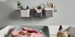 Organisationselemente 3 Stck 1 lange Schiene Dusty grey