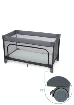 Reisebett 'Merlin' Elegance Graphite 120 x 60 cm