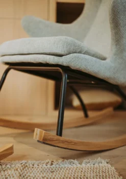 Schaukelstuhl Erwachsene 'De Luxe' Sand Grey