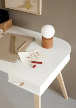Schreibtisch 'Wood' 72,6 cm Weiß/Eiche