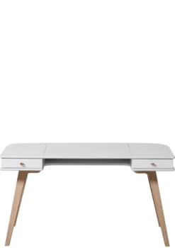 Schreibtisch 'Wood' 66 cm Weiß/Eiche