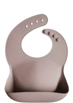 Silikon Lätzchen Warm Taupe