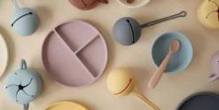 Silikon Teller mit Saugnapf Soft Lilac