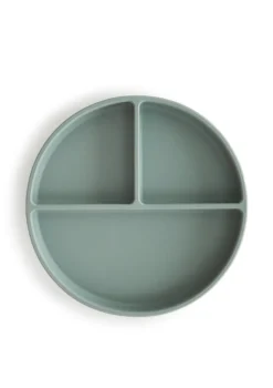 Silikon Teller mit Saugnapf Cambridge Blue