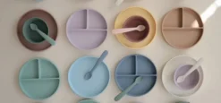 Silikon Teller mit Saugnapf Cloudy Mauve