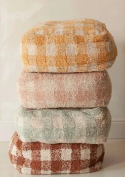 Sitzpouf 'Vichy' Blue Sage