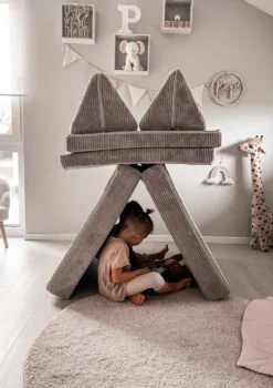 Spielsofa Cord Koala Grau