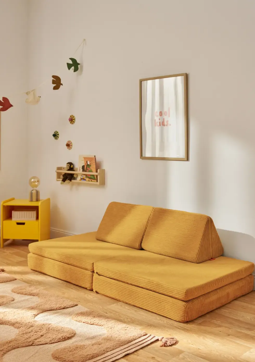 Spielsofa Cord Senf Gelb