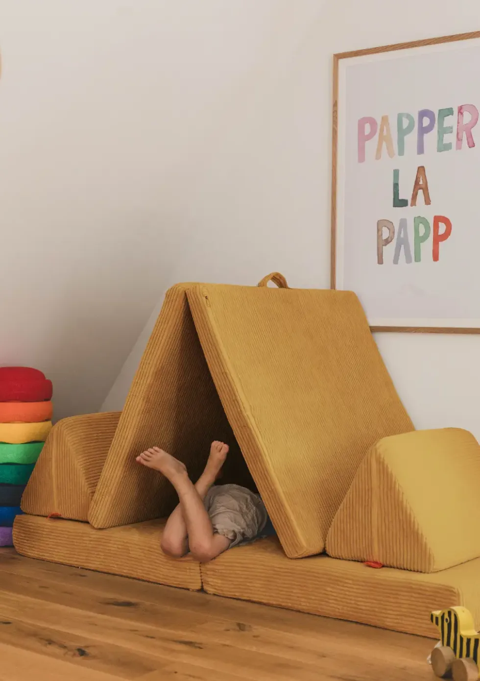Spielsofa Cord Senf Gelb