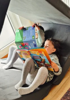 Spielsofa Velours Elefant Grau